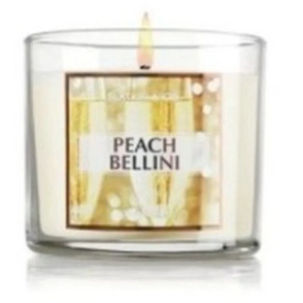 Bath & Body Works Peach Bellini Candle Slatkin